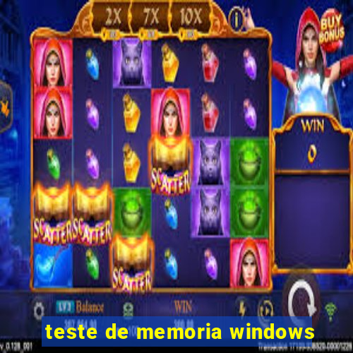 teste de memoria windows